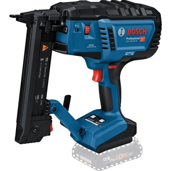 Bosch Professional Akku-Holztacker GTH 18V-38 M Professional solo, 18Volt, Elektrotacker (blau/schwarz, ohne Akku und Ladegerät)