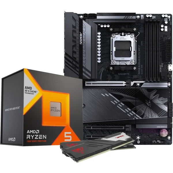 GIGABYTE AMD Upgrade Ryzen™ 5 7500X3D + B850 AORUS ELITE WiFi7 + 32GB 6000-30, PC-Aufrüstkit (schwarz)