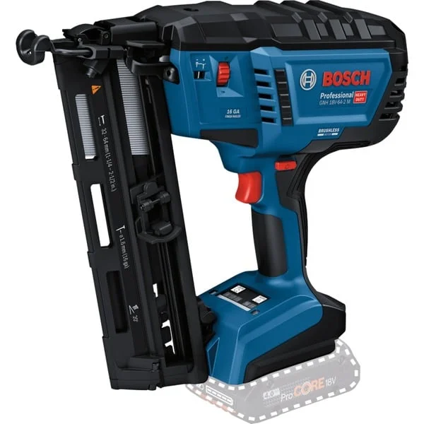 Bosch Professional Akku-Holznagler GNH 18V-64-2 M Professional solo, 18Volt (blau/schwarz, ohne Akku und Ladegerät)