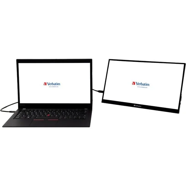 Verbatim PMT-14, LED-Monitor (35.5 cm (14 Zoll), schwarz, FullHD, IPS, USB-C, HDR)