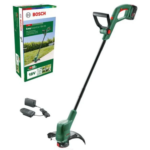 Bosch Heimwerken & Garten Akku-Rasentrimmer EasyGrassCut 18-26, 18Volt (grün/schwarz, 1x Li-Ionen Akku 2,5 Ah, POWER FOR ALL ALLIANCE)