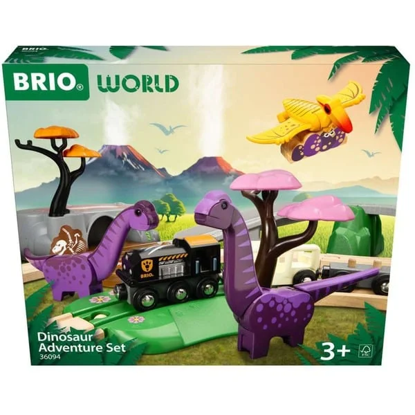 BRIO World Dinosaurier Abenteuer-Set, Bahn