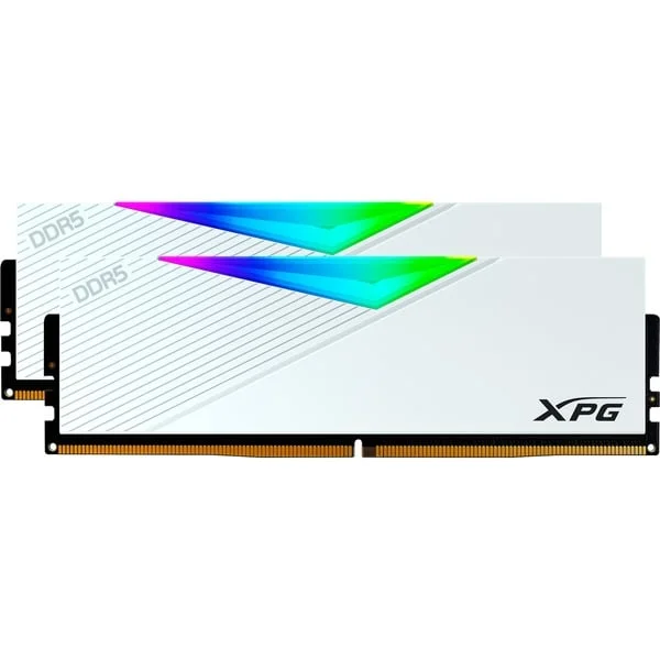 ADATA DIMM 32 GB DDR5-6000 (2x 16 GB) Dual-Kit, Arbeitsspeicher (weiß, AX5U6000C3016G-DCLARWH, Lancer RGB, INTEL XMP)