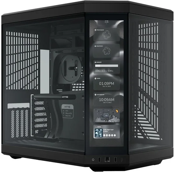 HYTE Y70 Touch Infinite , Tower-Gehäuse (schwarz, Tempered Glass x 2)