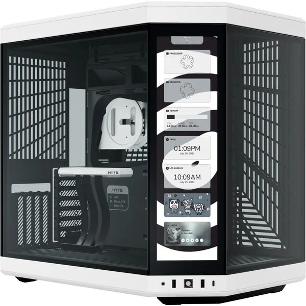 HYTE Y70 Touch Infinite , Tower-Gehäuse (weiß/schwarz, Tempered Glass x 2)