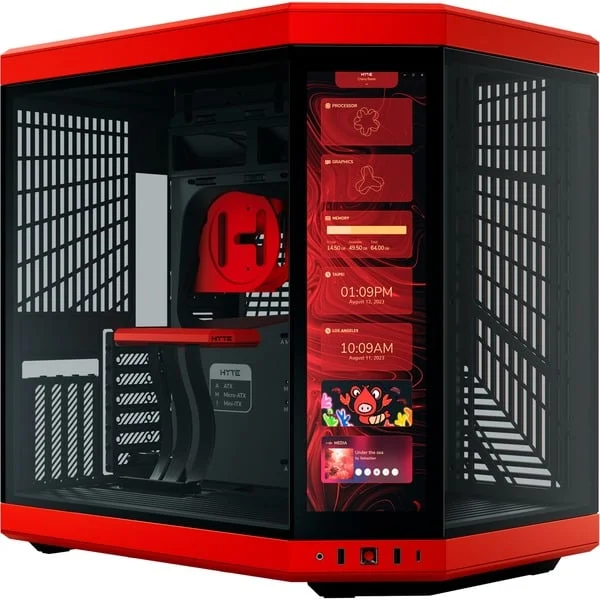 HYTE Y70 Touch Infinite , Tower-Gehäuse (schwarz, Tempered Glass x 2)