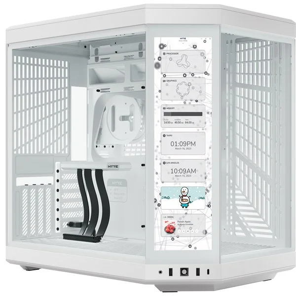 HYTE Y70 Touch Infinite , Tower-Gehäuse (weiß, Tempered Glass x 2)