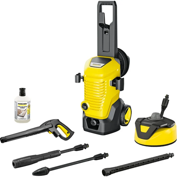 Kärcher K 5 WCM Premium Home, Hochdruckreiniger (gelb/schwarz, mit Dreckfräser, Schlauchtrommel und Flächenreiniger)