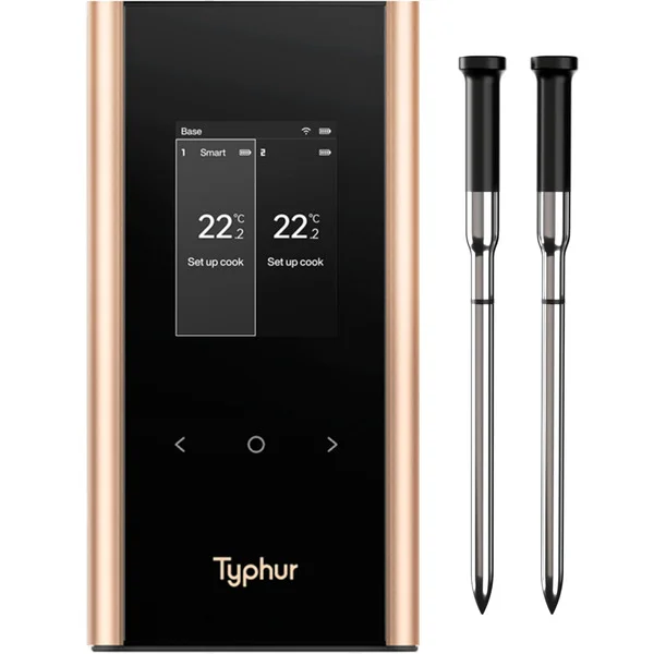 Typhur Sync Gold Dual Geschenkset inkl. Aufbewahrungstasche, Thermometer (schwarz, inkl. 2 Sonden)