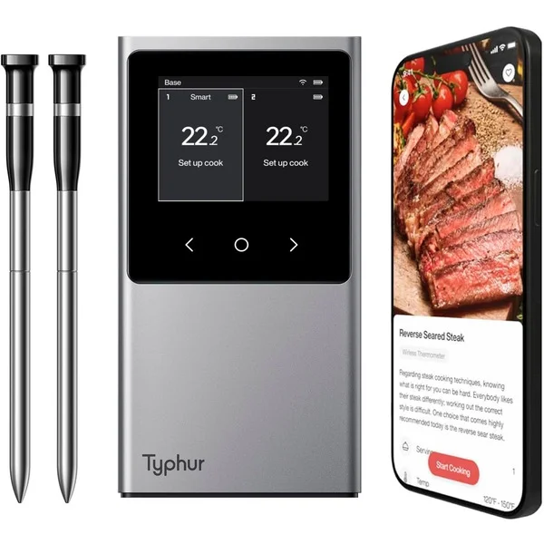Typhur Sync Dual, Thermometer (schwarz, inkl. 2 Sonden)
