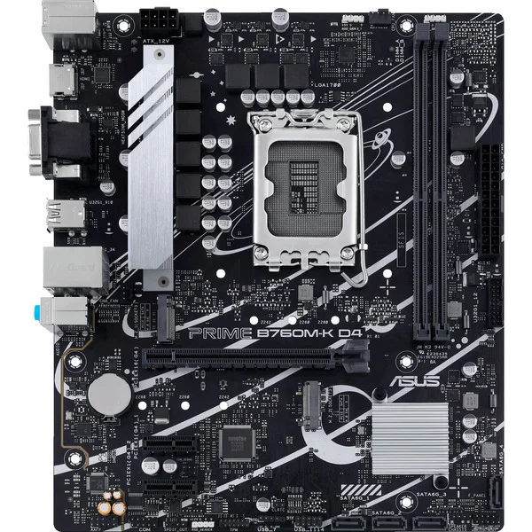 ASUS PRIME B760M-K D4, Mainboard (schwarz/silber)