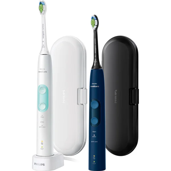 Philips Sonicare Protective-Clean Duo HX6851/34, Elektrische Zahnbürste (dunkelblau/mint, inkl. 2. Handstück)