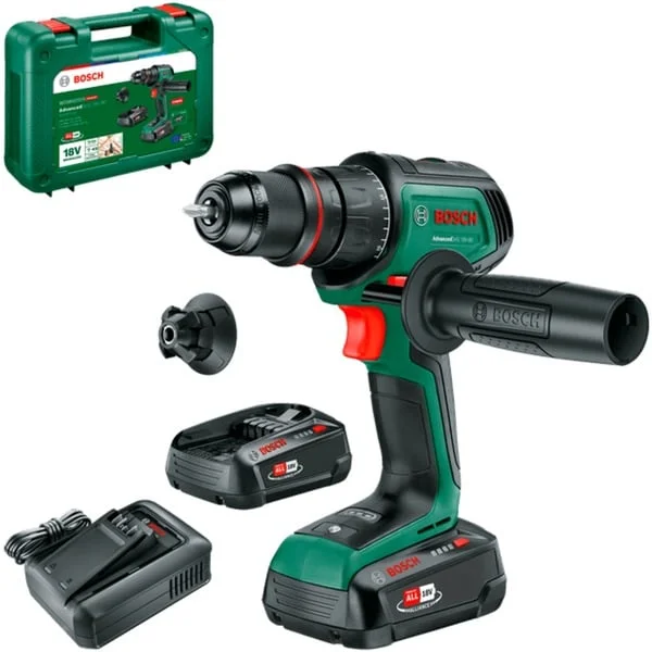 Bosch Heimwerken & Garten Akku-Bohrschrauber AdvancedDrill 18V-80 QuickSnap (grün/schwarz, 2x Li-Ionen Akku 2,5Ah, POWER FOR ALL ALLIANCE)