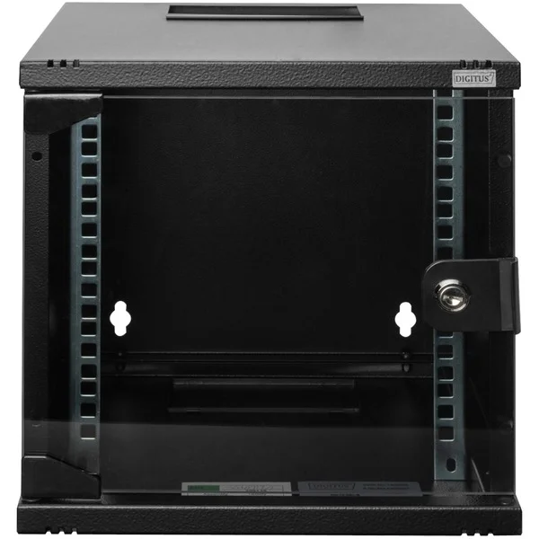 Digitus Wandgehäuse 254 mm (10") - 312x300 mm (BxT), IT-Schrank (schwarz, 6HE)