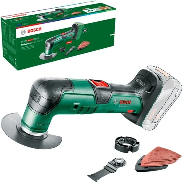 Bosch Heimwerken & Garten Akku-Multifunktions-Werkzeug UniversalMulti 18V-32 Solo (grün/schwarz, ohne Akku und Ladegerät, POWER FOR ALL ALLIANCE)