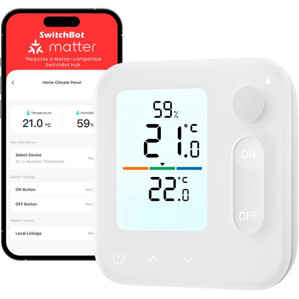 SwitchBot Home Climate Panel, Bedienteil (weiß)