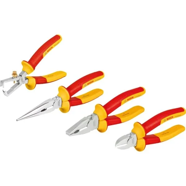 Bosch Professional VDE Zangen-Set Professional, 4-teilig (rot/gelb)