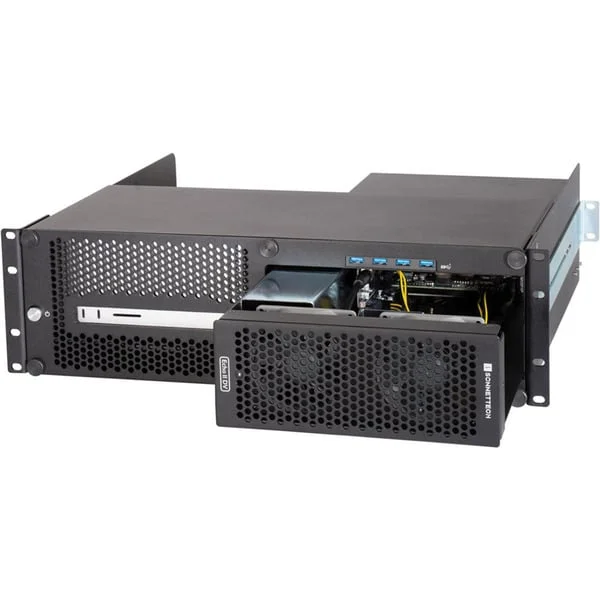Sonnet xMac Studio / Echo II DV Module Thunderbolt 5, Rack-Gehäuse (schwarz, 3 Höheneinheiten)