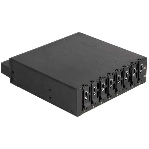 DeLOCK 5.25″ Wechselrahmen für 8 x M.2 NVMe SSD mit Slim SAS SFF-8654