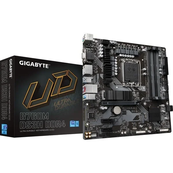 GIGABYTE B760M DS3H DDR4, Mainboard (schwarz/grau)