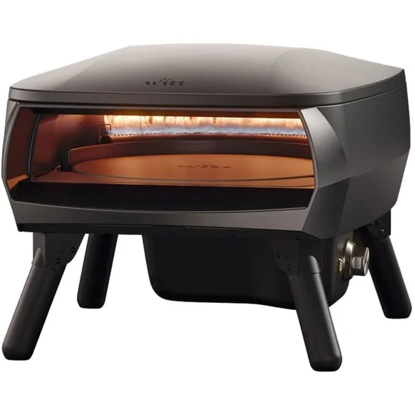 Witt Pizzaofen Rotante Piccolo 13" (schwarz (matt), für Pizzen bis ca. Ø 33cm, rotierender Pizzastein)
