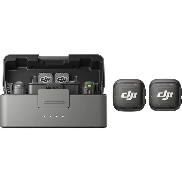 DJI Mic 3 , Mikrofon (schwarz, (2 Sender + 1 Empfänger + Ladeschale))