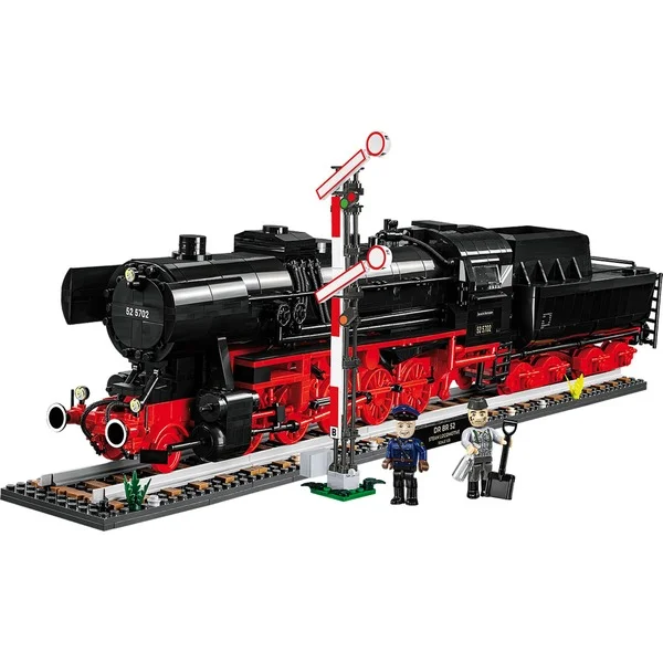COBI DR BR 52 Steam Locomotive & Railway Semaphore, Konstruktionsspielzeug (Maßstab 1:35)