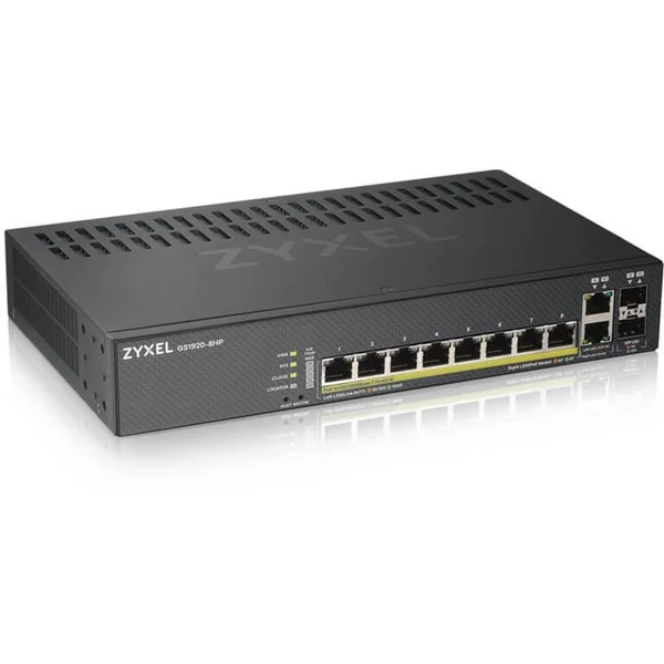 Zyxel GS1920-8HP V2, Switch (schwarz, lüfterlos, 130W PoE+ Gesamtbudget)