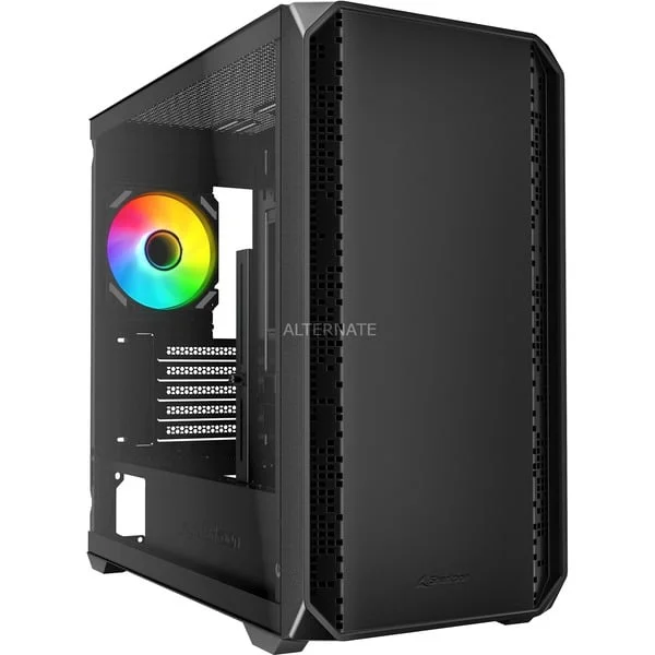 Sharkoon MK2 RGB , Tower-Gehäuse (schwarz, Tempered Glass)