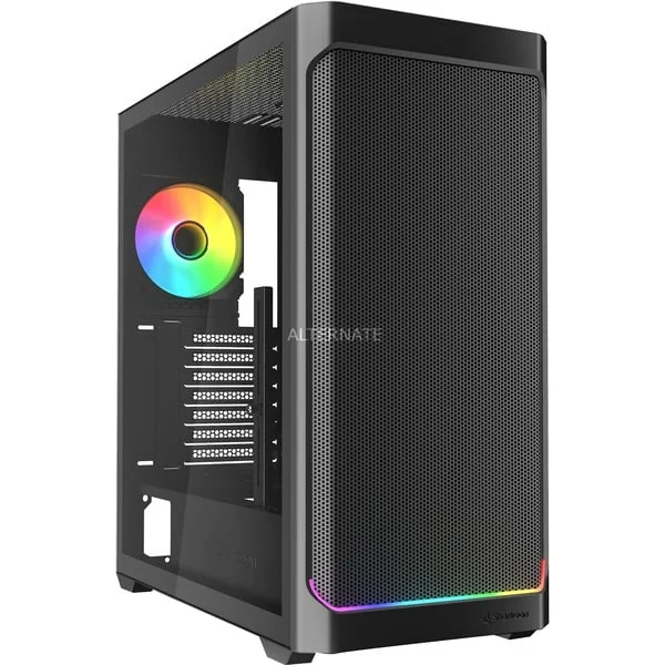 Sharkoon AK4W RGB Strip, Tower-Gehäuse (schwarz, Tempered Glass)