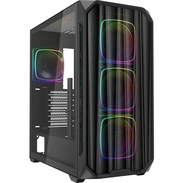 Sharkoon AK5M RGB , Tower-Gehäuse (schwarz, Tempered Glass)