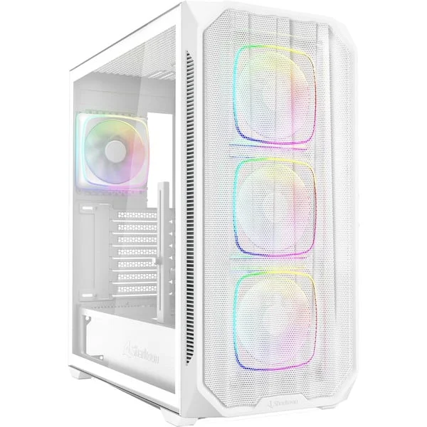 Sharkoon AK5M RGB , Tower-Gehäuse (weiß, Tempered Glass)