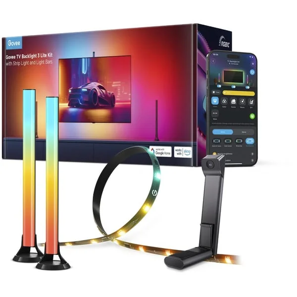 Govee TV Backlight 3 Lite Kit, LED-Leuchte (LED-Streifen + Light Bars)