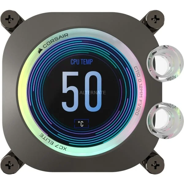 Corsair iCUE XC7 RGB ELITE LCD CPU-Wasserkühler, CPU-Kühler (schwarz/grau)