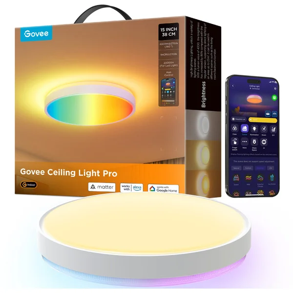 Govee 38cm Intelligente RGBICWW Deckenleuchte Pro, LED-Leuchte