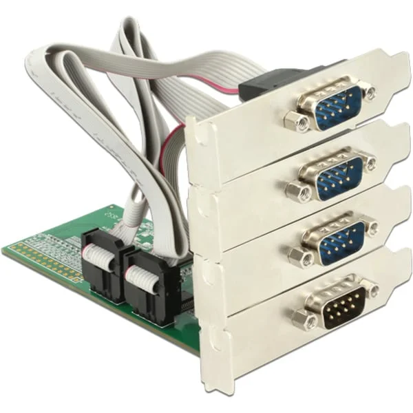 DeLOCK PCI Express x1 Karte zu 4 x Seriell RS-232, Schnittstellenkarte