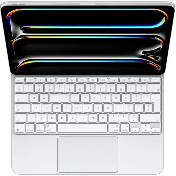 Apple Magic Keyboard für 13" iPad Pro (M5/M4), Tastatur (weiß, UK-Layout, Scherenmechanik)