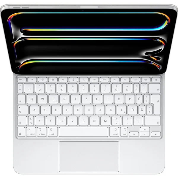 Apple Magic Keyboard für 11" iPad Pro (M4), Tastatur (weiß, DE-Layout, Scherenmechanik)