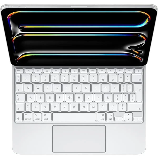 Apple Magic Keyboard für 11" iPad Pro (M4), Tastatur (weiß, UK-Layout, Scherenmechanik)