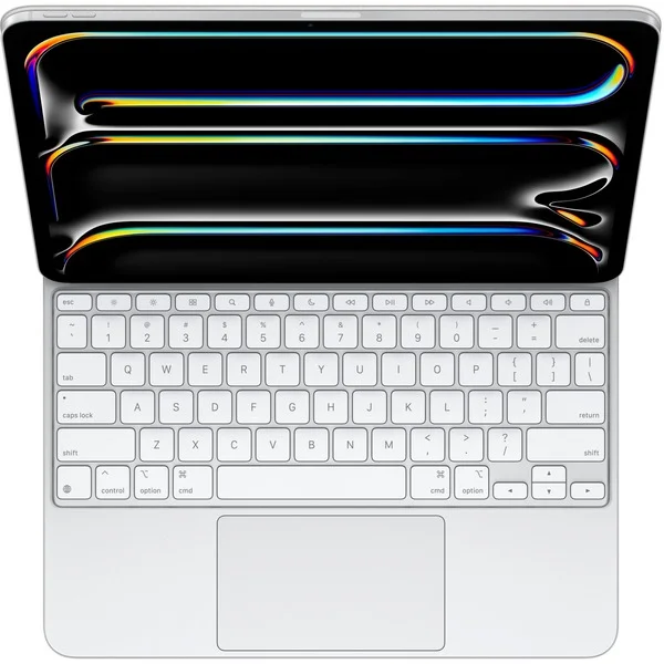 Apple Magic Keyboard für 13" iPad Pro (M5/M4), Tastatur (weiß, US-Layout, Scherenmechanik)