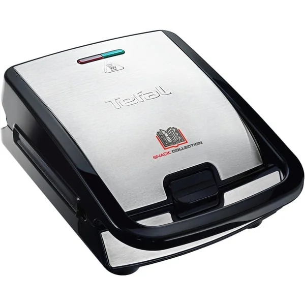 Tefal Snack Collection Set SW854D, Sandwichmaker (edelstahl/schwarz, 700 Watt, mit 4 Platten-Sets)