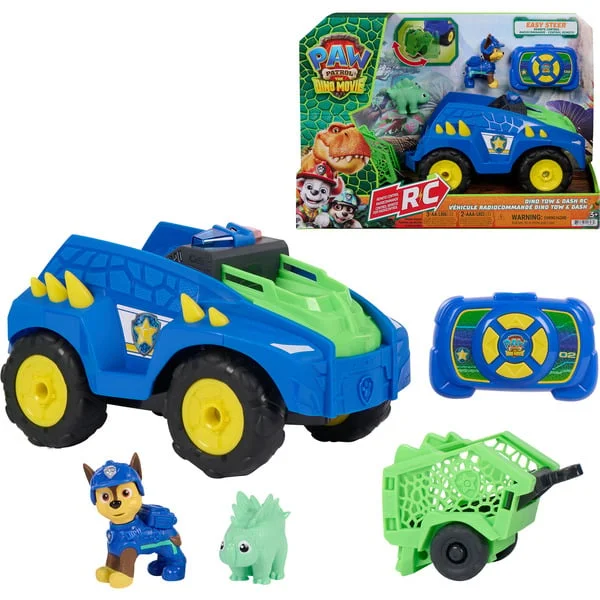 Spin Master Paw Patrol: Der Dino Film - Chase' ferngesteuertes Dino Rettungs-Fahrzeug, RC