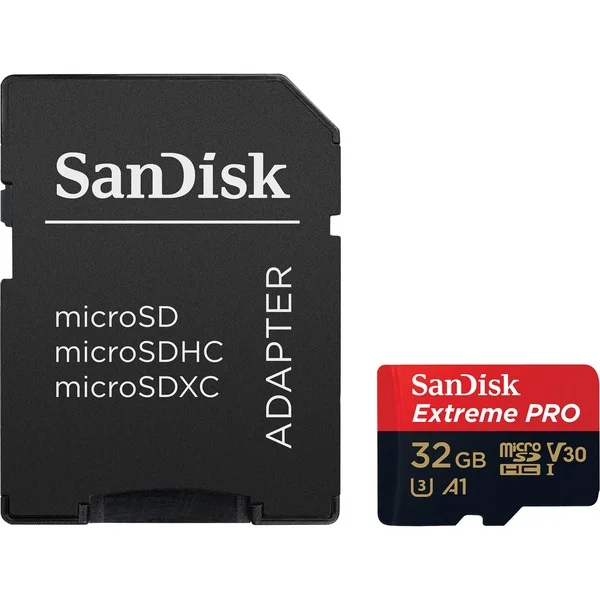SanDisk Extreme PRO microSDHC 32 GB, Speicherkarte (UHS-I U3, Class 10, V30, A1)