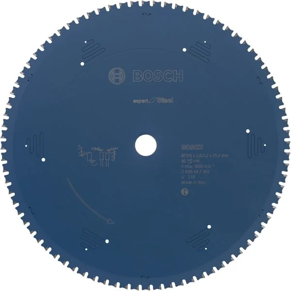 Bosch Professional EXPERT Steel Kreissägeblatt, Ø 355mm, 80Z (Bohrung 25,4mm, für Kapp- & Gehrungssägen)