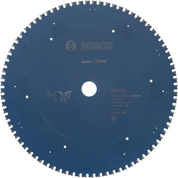 Bosch Professional EXPERT Steel Kreissägeblatt, Ø 305mm, 80Z (Bohrung 25,4mm, für Kapp- & Gehrungssägen)