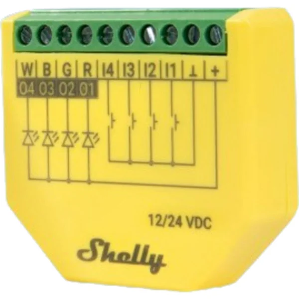 Shelly Plus RGBW PM, Relais (gelb, 2er Pack)