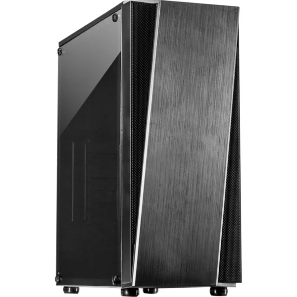 Inter-Tech T-11 TELEVEN, Tower-Gehäuse (schwarz, Seitenteil aus Acrylglas)