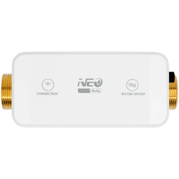 Shelly Neo Smart Water Valve, Ventil (weiß, Trinkwasser-zertifiziertes Messingventil)