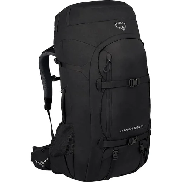 Osprey Farpoint Trek 70, Rucksack (schwarz, 70 Liter)