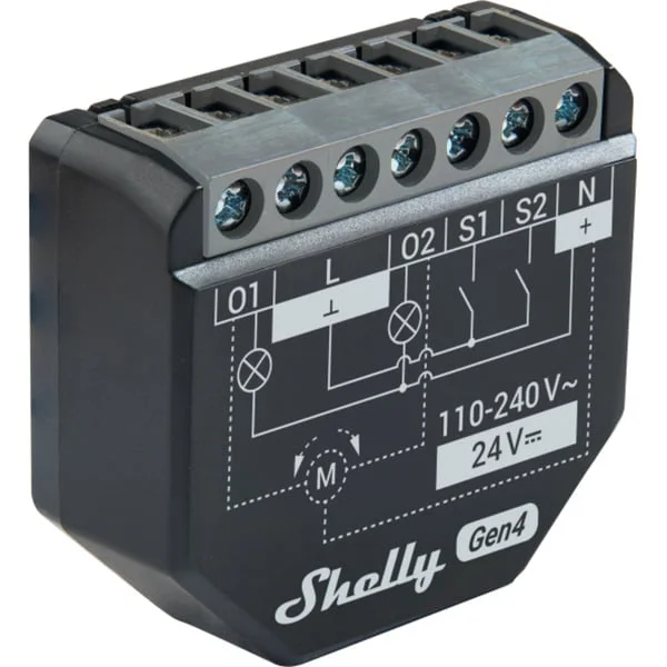 Shelly 2PM Gen4, Relais (schwarz, 4er Pack)